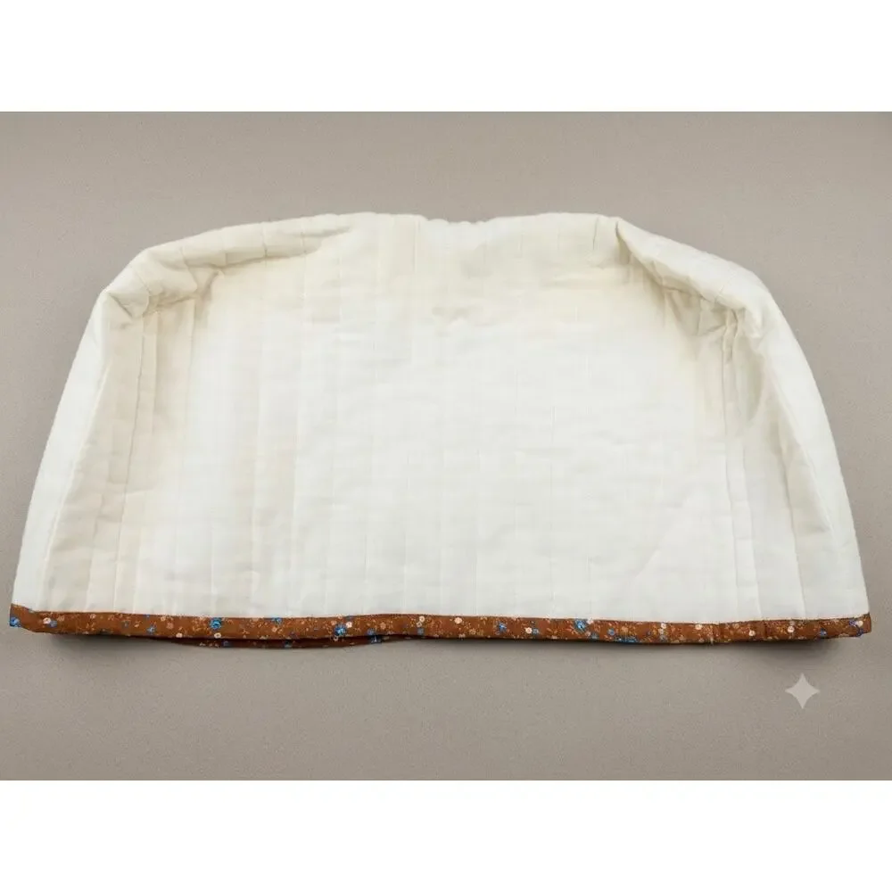Vintage Handmade Quilted Sewing Machine Cover - Appliqué & Embroidery Detail